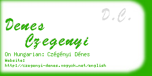 denes czegenyi business card