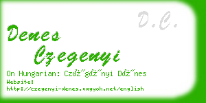 denes czegenyi business card